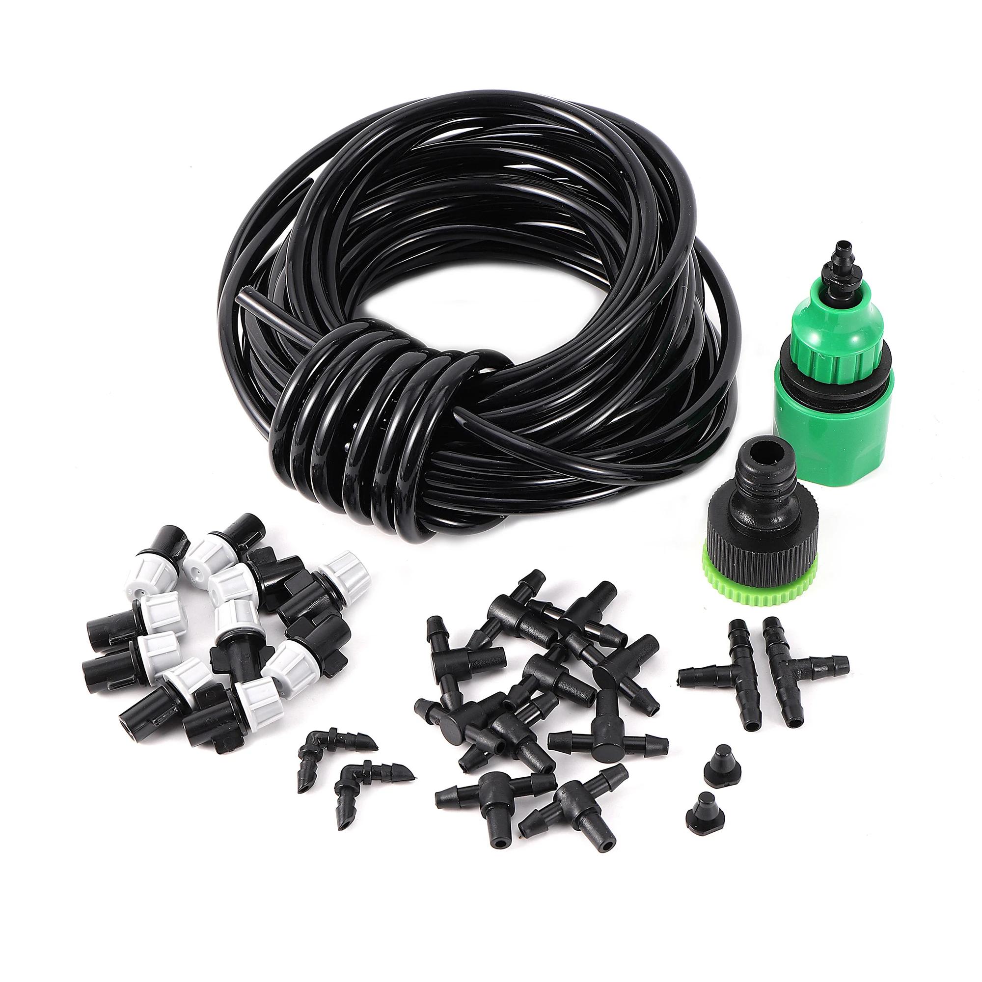 5m/10m/20m Atomizing Micro-spray Kit Misting Irrigation Cooling Dust Removal Landscaping Nozzle Sprayer Garden Supplies