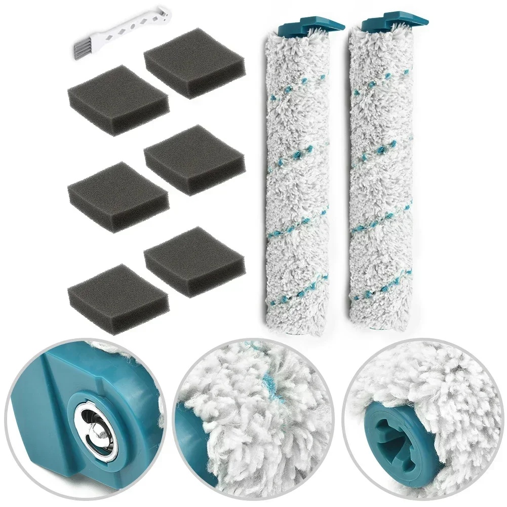مجموعة إسفنجة مرشحة للفرشاة الدوارة لممسحة شفط البطارية Leifheit Regulus Aqua PowerVac ملحقات منظف الشفط الرطب