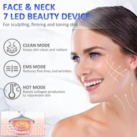 Masseur de Lifting du visage et du cou, 7 couleurs, appareil de serrage de la peau, thérapie photonique Led, Anti-rides, dissolvant de Double menton 5