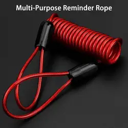 Lock Reminder Cable Disc Lock Cable For Antitheft Protection Security Steel Wire Spring Reminder Rope For Scooter Motorcycle
