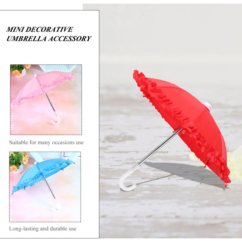 6 stuks mini kanten paraplu kinderen decoratieve kleine paraplu spel prop ouder-kind interactie cognitieve ontwikkeling baby grijpen