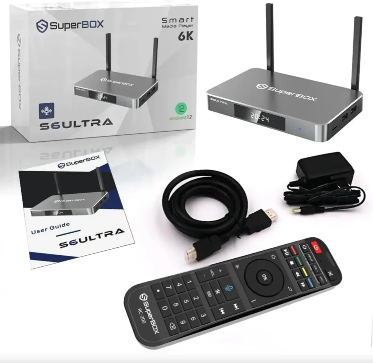 أفضل المبيعات الأصلية Superbox S5 Max مع جهاز تحكم عن بعد صوتي محسّن جديد شحن سريع AVAILA LE