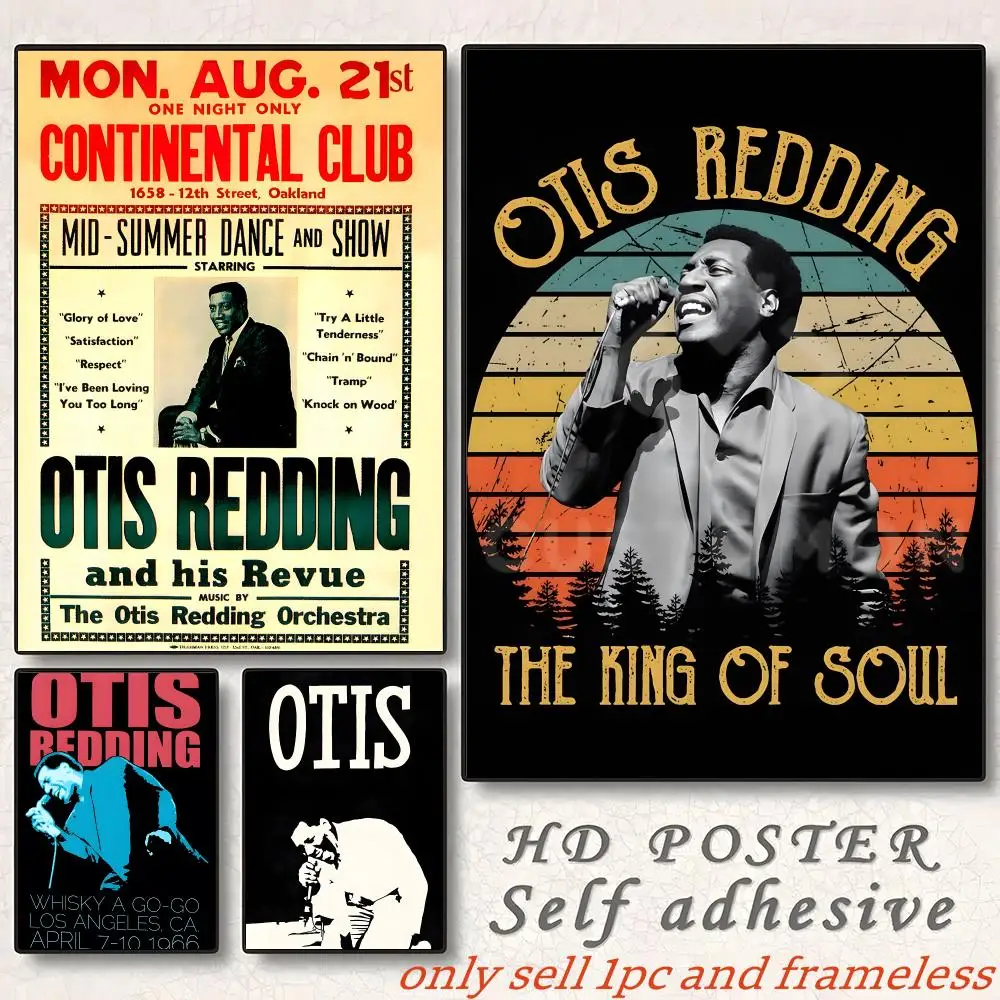 Soul Music Stars O-Otis Redding Poster Gift with prints Home bedroom living room decoration promotion and display