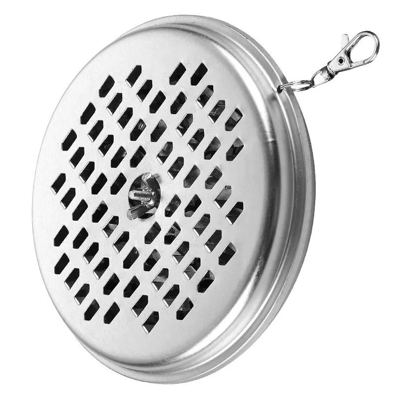 Mosquito Coils Holder RVS Mosquito Coil Box met deksel Ronde Mosquito Coil Tray Gemakkelijk schoon te maken Anti-muggenbenodigdheden