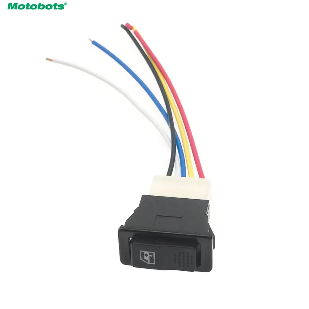 

MOTOBOTS 12 В/24 В 20 А универсальный 5-контактный автомобильный переключатель стеклоподъемника с зеленым индикатором подсветки проводный кабель # HQ7809