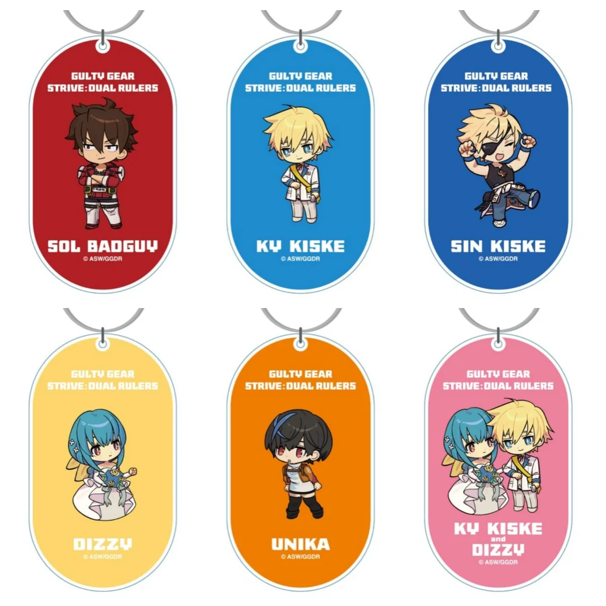 Anime GUILTY GEAR STRIVE: DUAL RULERS Sin Kiske Unika Acrylic Pendant Keychains Bag Decorations About 6CM