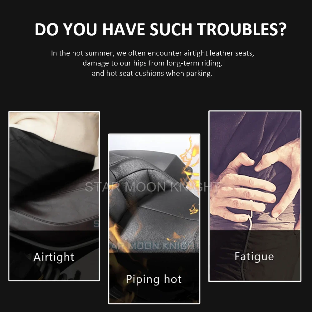 3D сетчатый противоскользящий чехол на сиденье для Honda PCX125/150/160 |   Водонепроницаемый Дышащий |   Аксессуары для мотоциклов