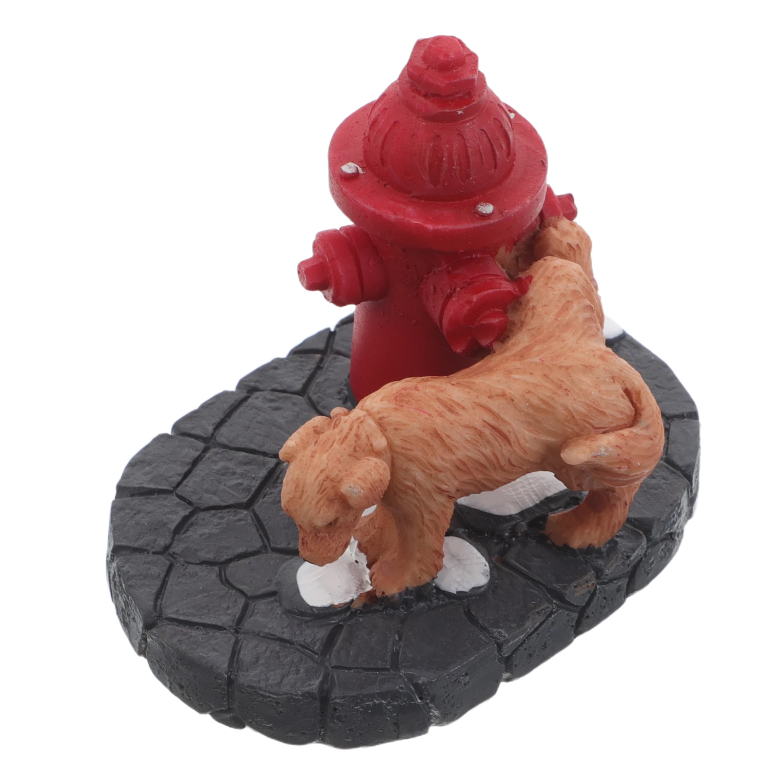 

Mini Resin Dog Figurine Peeing Christmas Figurines On Fire Hydrant Funny Christmas Garden Statue Creative Animal Statue