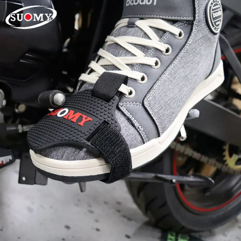 Suomy moto sapato capa para homens, moto engrenagem Shift Pad, botas duráveis ajustáveis, Moto Protector, Anti-Skid engrenagem Shifter