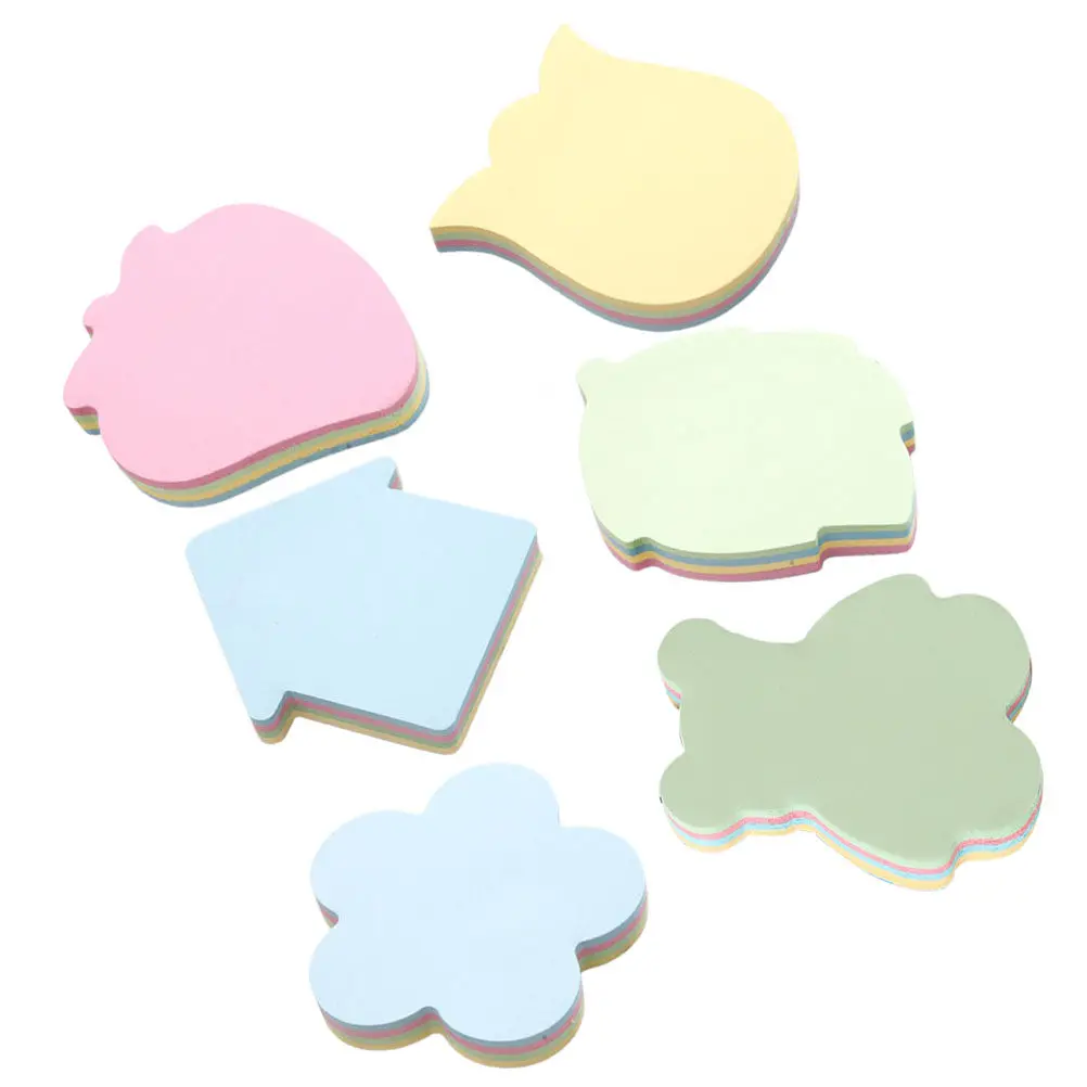 

6 Books Decorative Note Stickers Portable Self-Adhesive Memo Pads for Office School Home Use Creative Memo Pads Compact Note