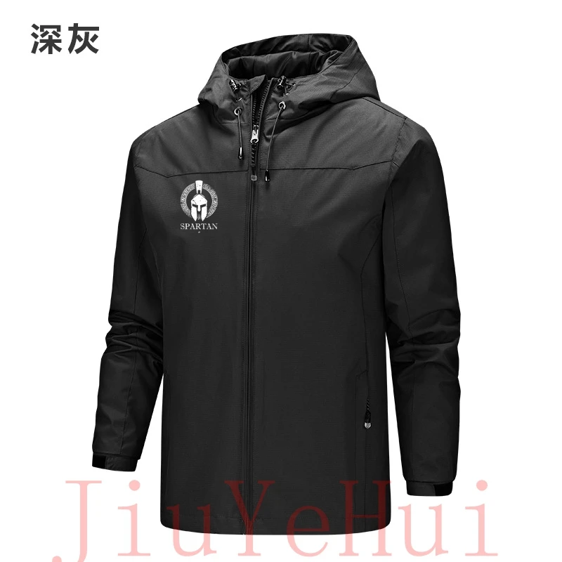 Ancient Greeks Spartans Helm Warrior Waterproof Jacket Spartaned Waterproof Outdoor Hooded Coat Sports Thin Outwear