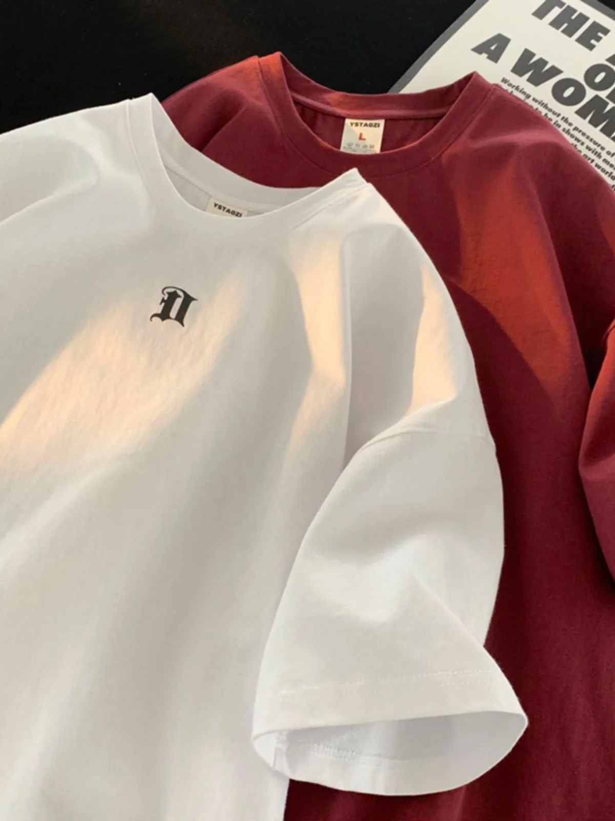 

Мужская футболка Heavyweight ort Sve из чесаного хлопка свободного кроя Five-Quarter Sve Повседневная футболка с круглым вырезом Ne Color