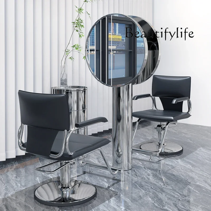 NB Barber shop mirror hair salon mirror table hair salon special fast cut VIP single and double sided hair perm and dye