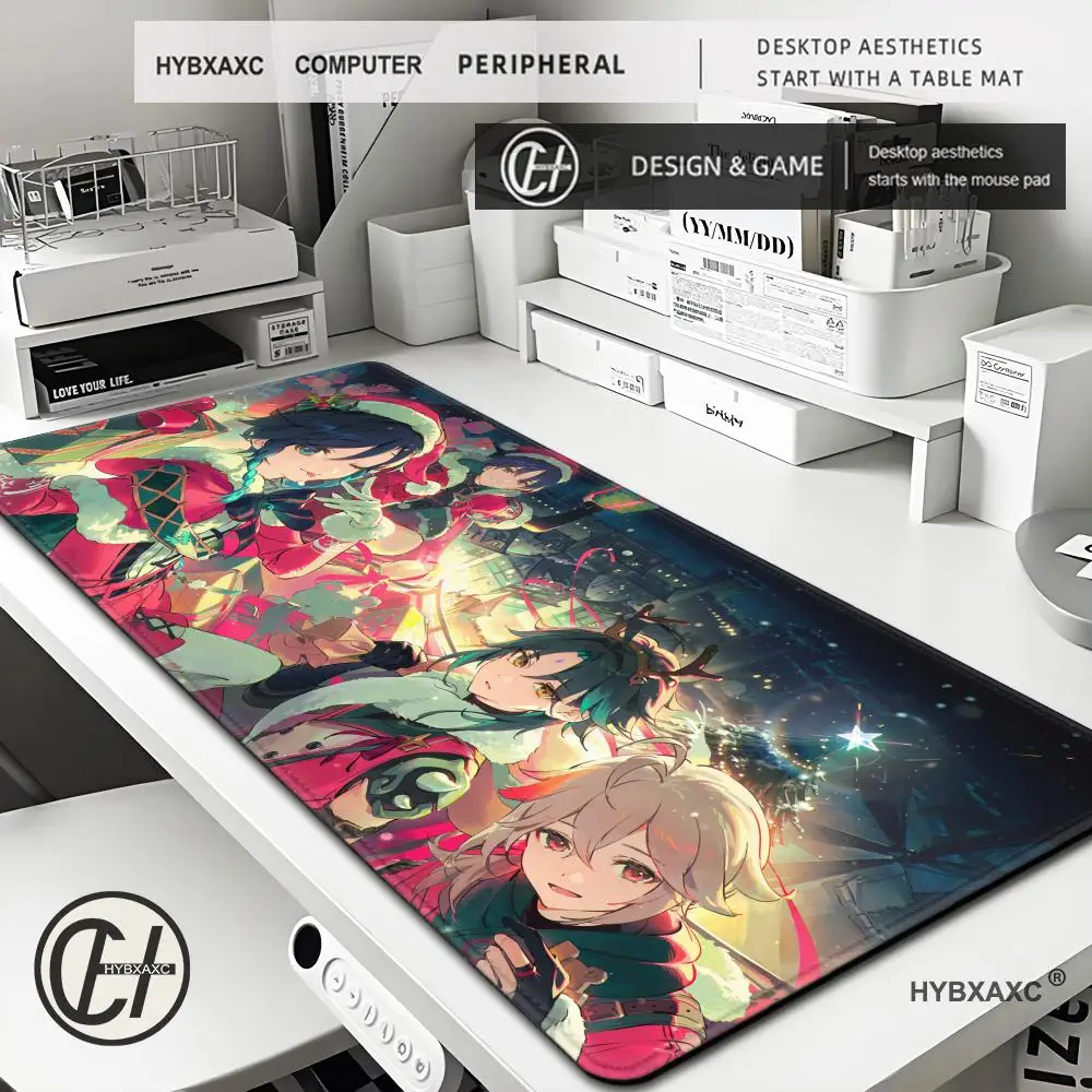 

Xiao Mousepad Rubber Genshin Impact Mouse Pad PC Gamer Cabinet Gaming Accessories Deskmat Room Decoration Custom Table Mat