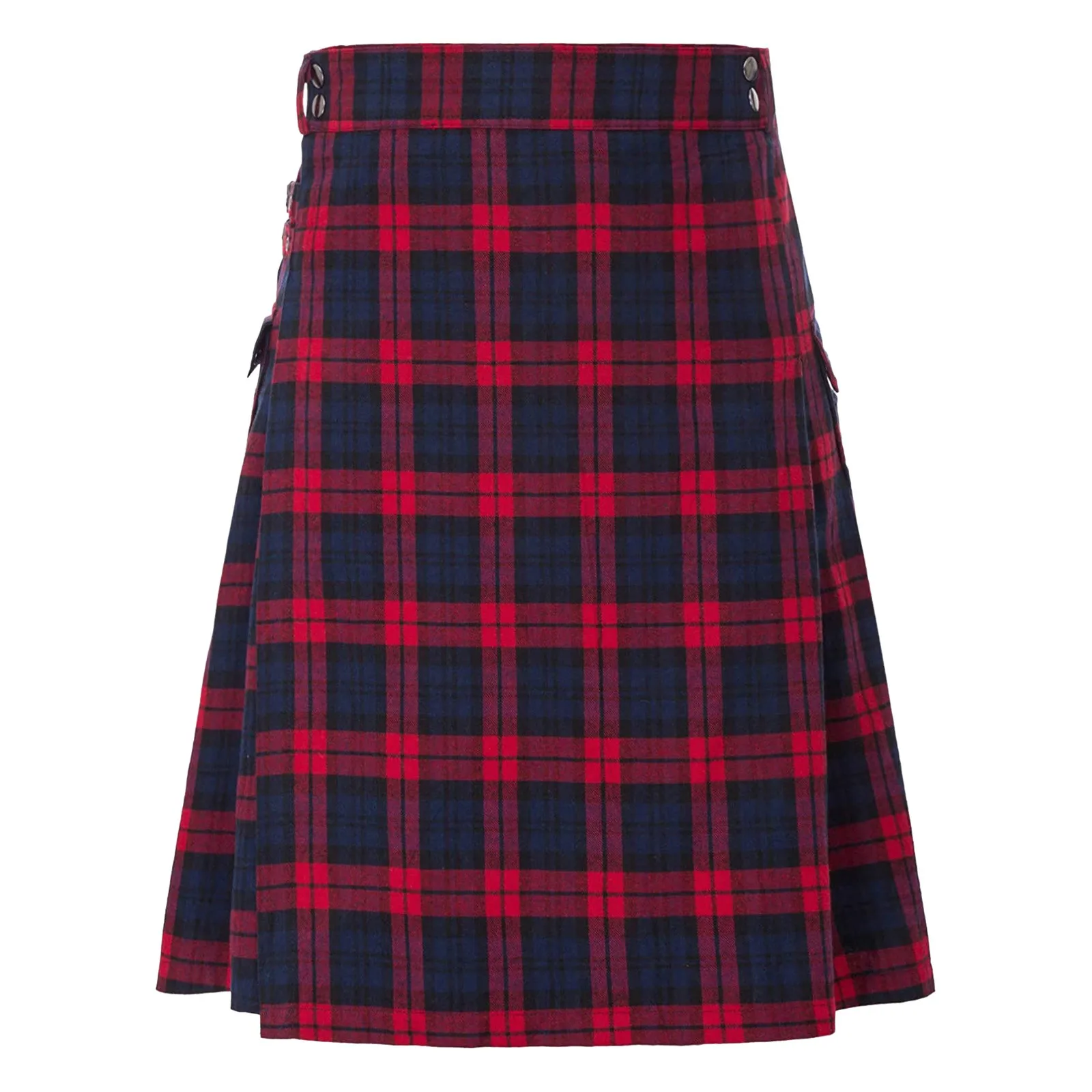 Plaid Traditional Kilt Utility For Mens Fashion Scottish Pleated Skirt Waistband Highland Vintage Knee Length Kilt Male Skirts