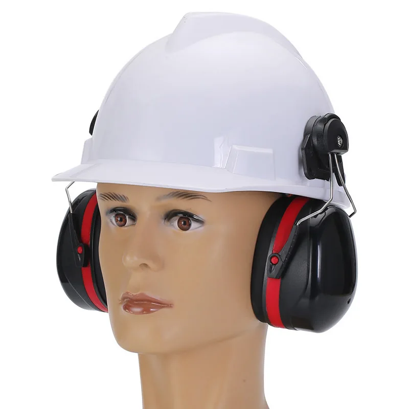 High Quality Work Anti-Noise Earmuffs For Safety Helmet Ear Protector For Woodwork Airport Factory Hearing Protection