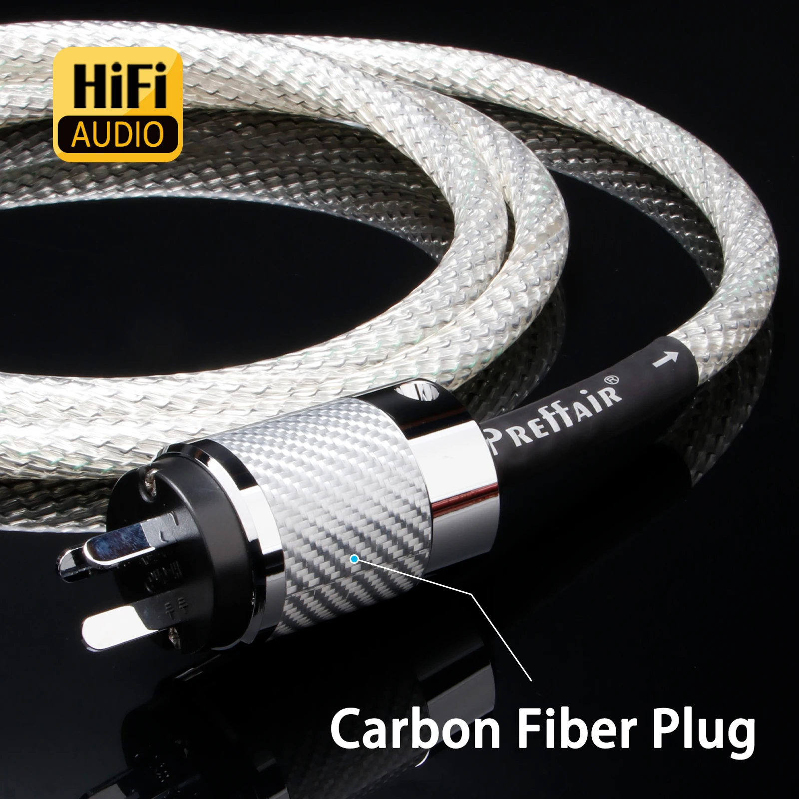 Hifi Audiophile Stromkabel 8N OCC Kupfer EU/US/AU Netzadapter IEC320 C15 Stromanschluss für Verstärker Audio-Stromfilter – Detail 6