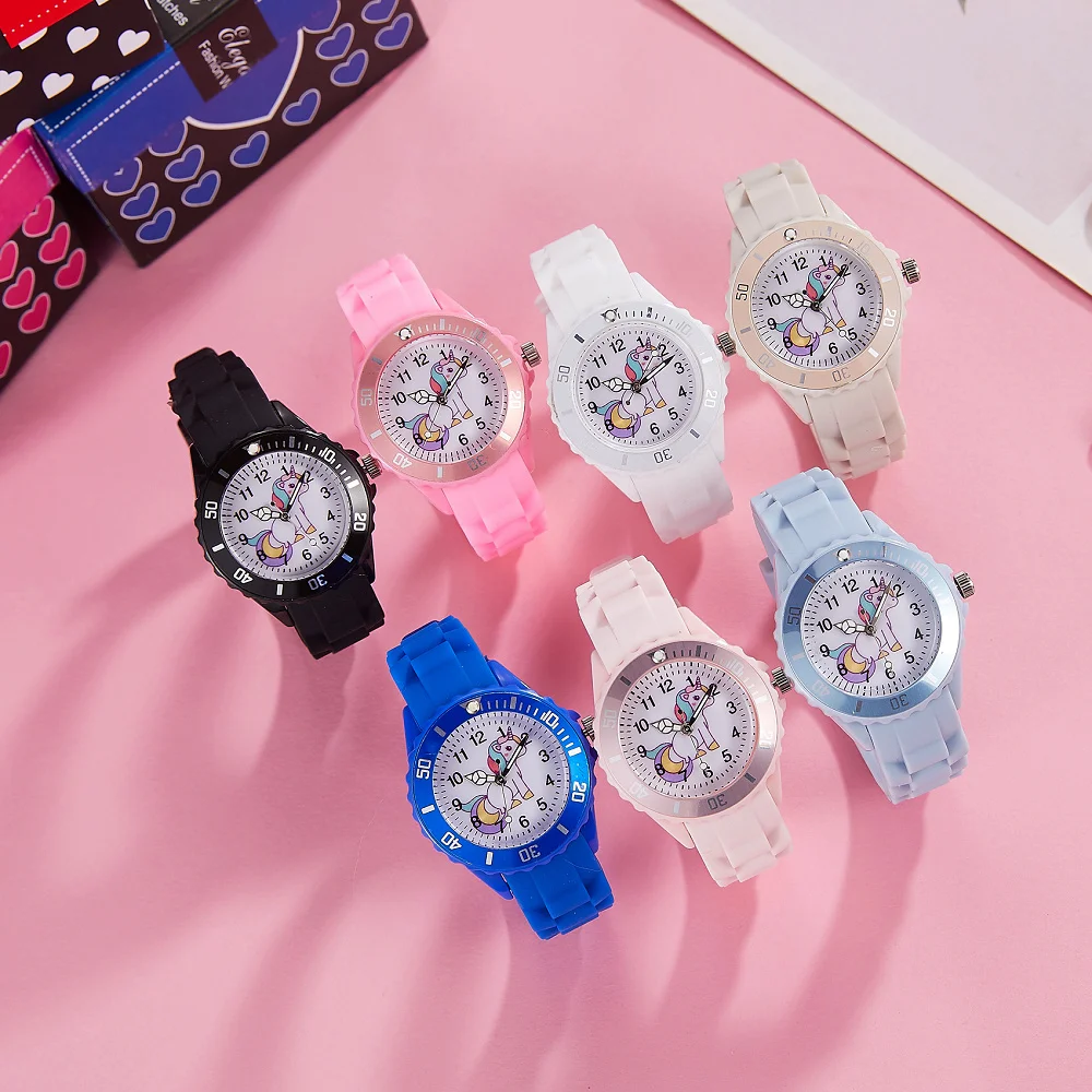 Unicorn Children Watch For Girls Lovely Fashion Girl Wristwatches unicorn Quartz Watch Student Kid Watch Holiday Gifts
