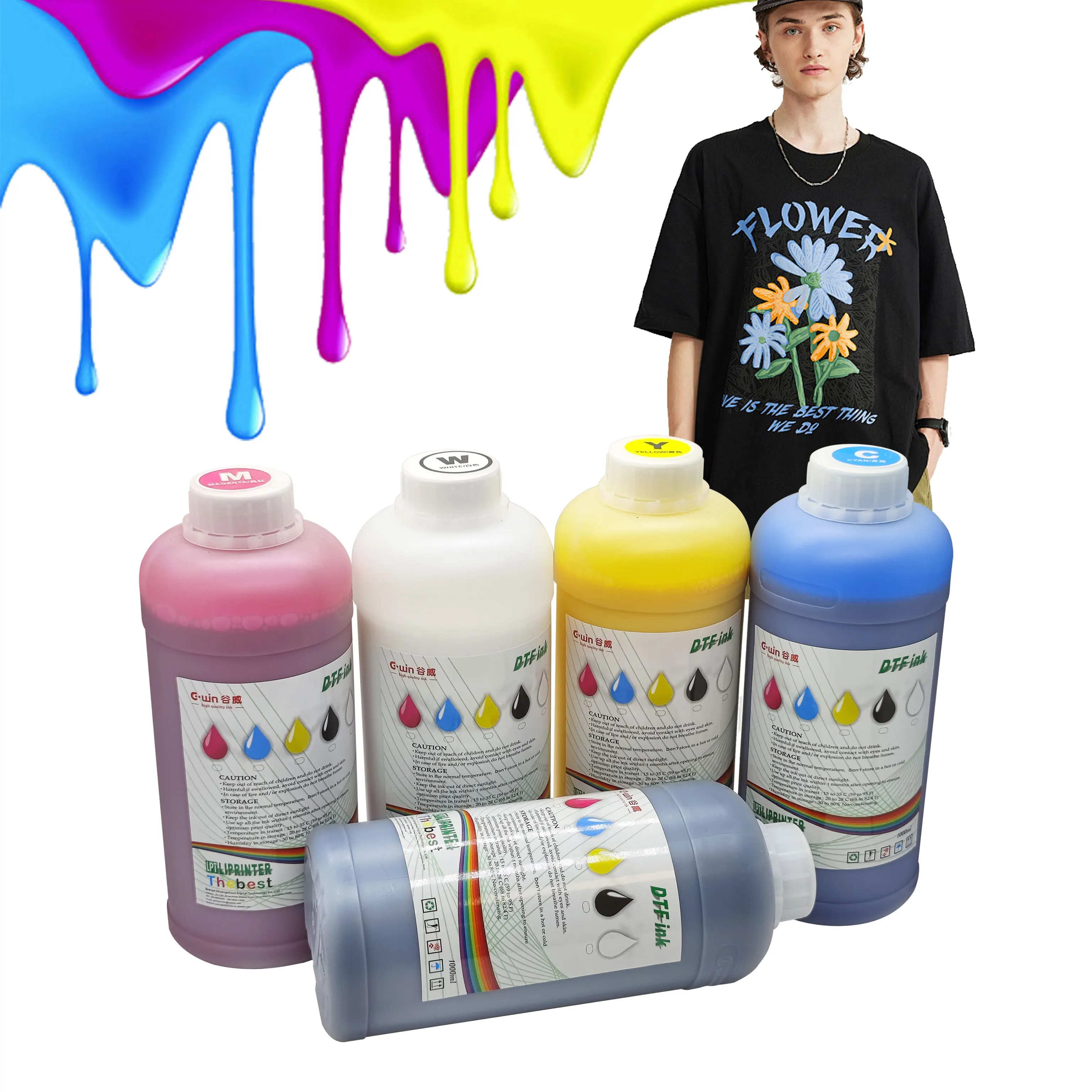 

Factory Price Printing Machinery Parts 1000ml DTF Ink for Epson A3/A4 High Quality Textile Transfer Printing Machine