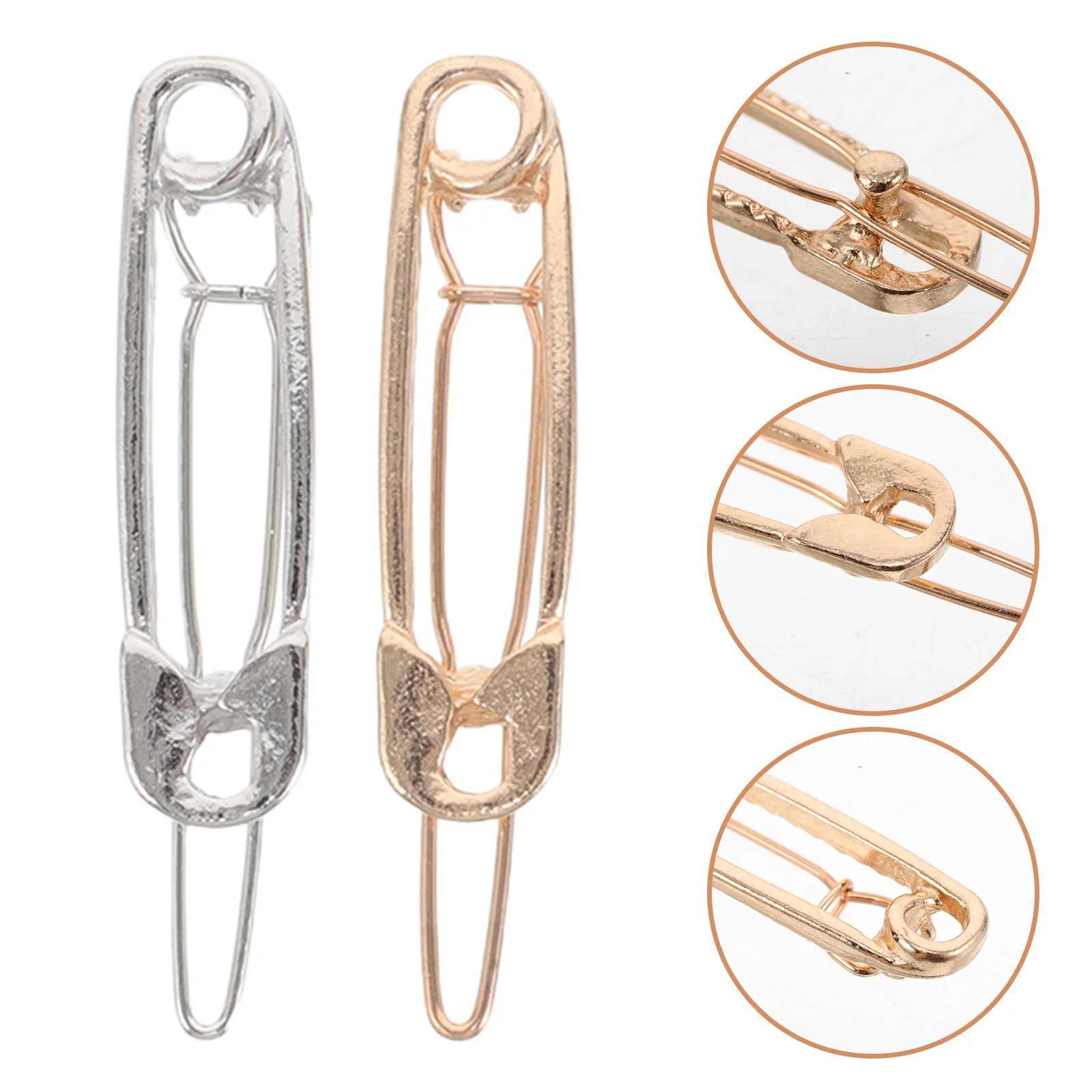 

20Pcs Gold Silver Nonslip Barrettes Safety Pin Hair Clips Elegant Stylish Metal Accessories for Girls All Occasions