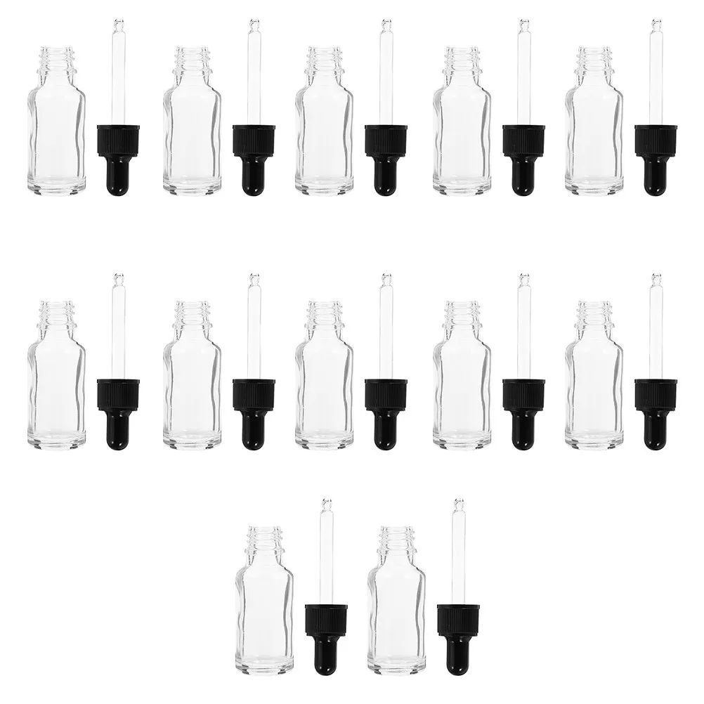 

12 шт. портативных стеклянных флаконов-капельниц по 50 мл, тщательно изготовленные, герметичные, для эфирных масел, удобные для путешествий, для жидкостей