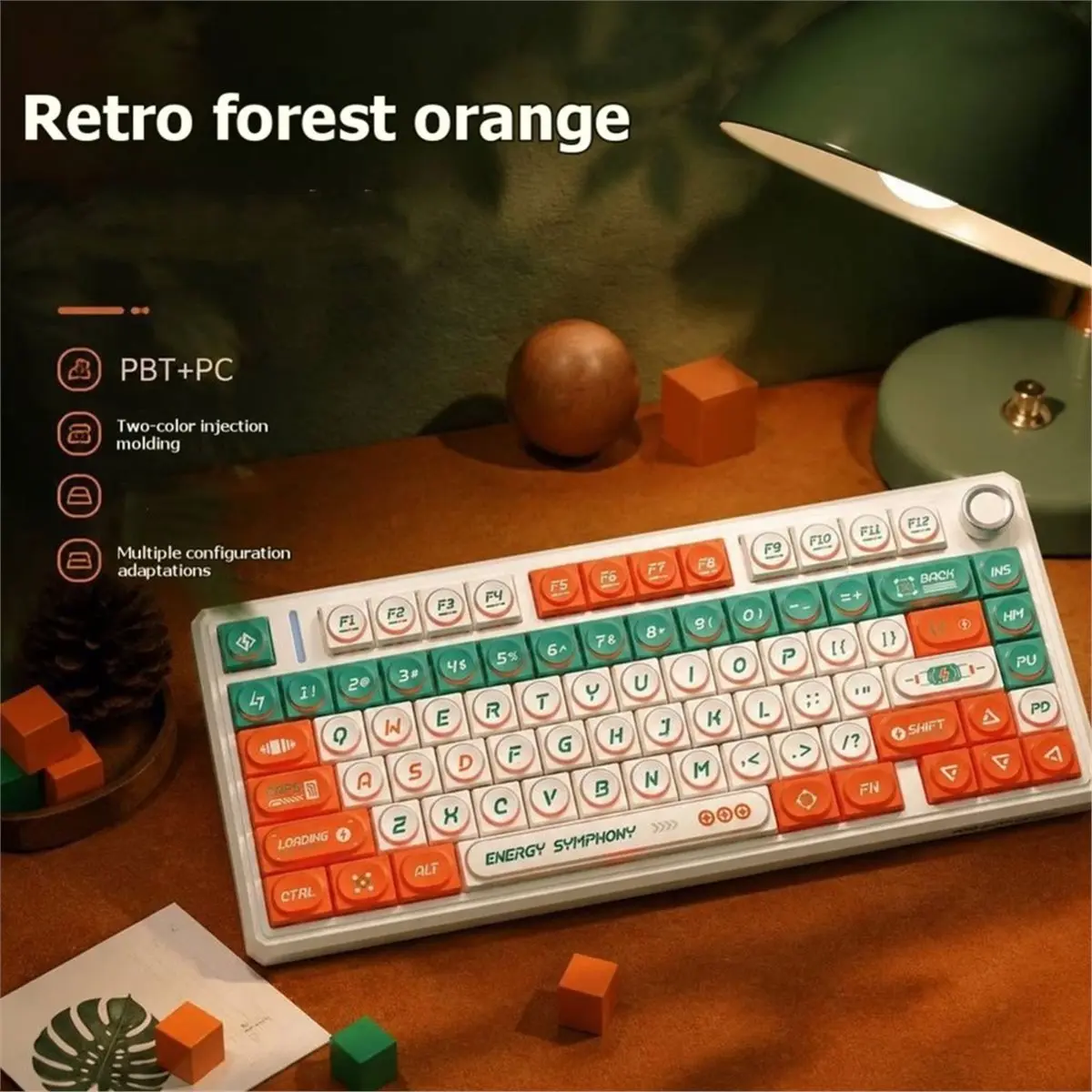 115 Keys Retro Block Keycap Set Rounded Profile Keycaps for MX Style Mechanical Keyboard Custom Keyboard