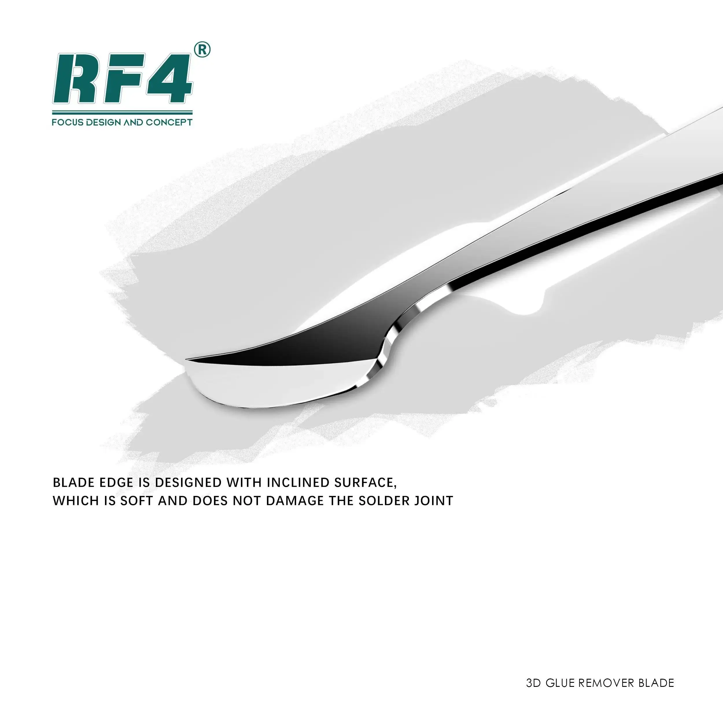 Imagem -03 - Tin Raspagem Lâmina Anti-static Escova de Remoção de Cola Placa-mãe ic Chip Nand Cpu Layered Welding Pad Clean Tool Rf4 Rf-kb11 3d