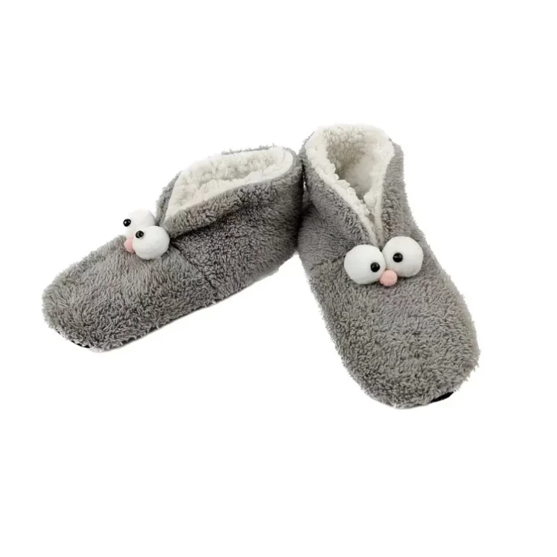 

Home Slippers Women Winter Plush funny Warm Soft Skid Anti Non Slip Indoor Female Shoes fluffy House Slipper Ladies Eye Cute