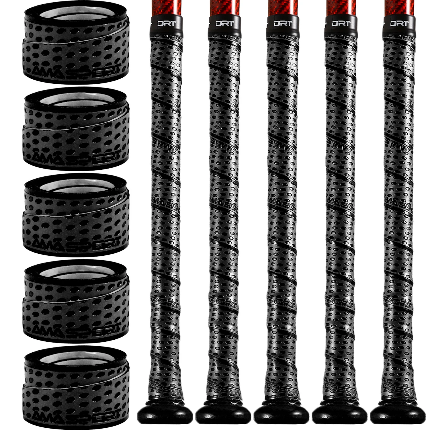 AMASPORT 5PCS Tennis Overgrip Padel Racket Single Tenis Grip Tape Anti Slip Outdoor Training Replacement Sweatband Accessories