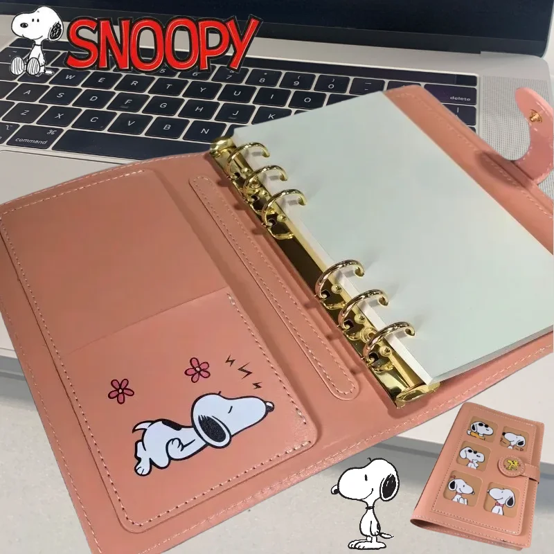 

Cartoon Snoopy men and women new cute creative pattern fashionable personality portable detachable loose-leaf waterproof ledger