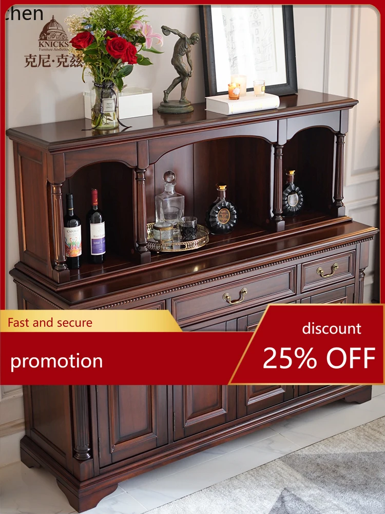 خزانة مشروبات YFY مصنوعة من الخشب الصلب وخزانة عرض كلاسيكية كلاسيكية وخزانة تخزين مثبتة على الحائط