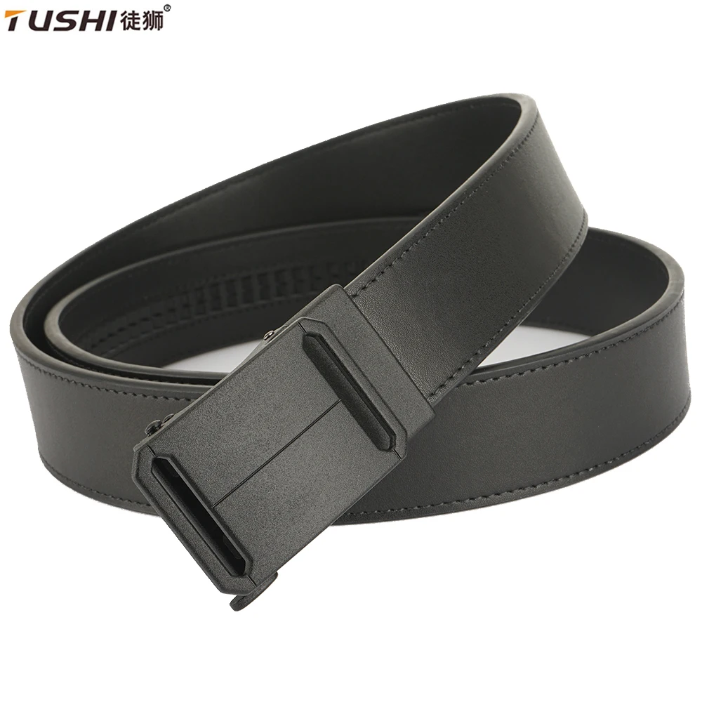 

TUSHI New Men's Cow Leather Belts Luxury Military Male Belts For Fashion Classice Automatic Tactical belts Buckle Designer Belt