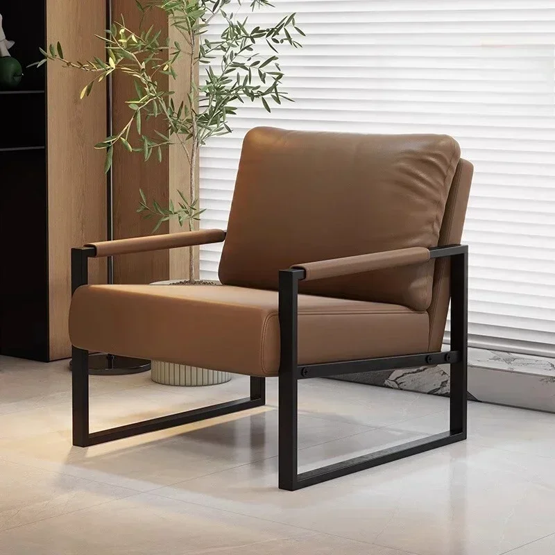 Nordic Single Sofa Chair Italian Light Luxury Small House Living Room Leisure Business Negotiation Reception Lazy Sofa Chair
