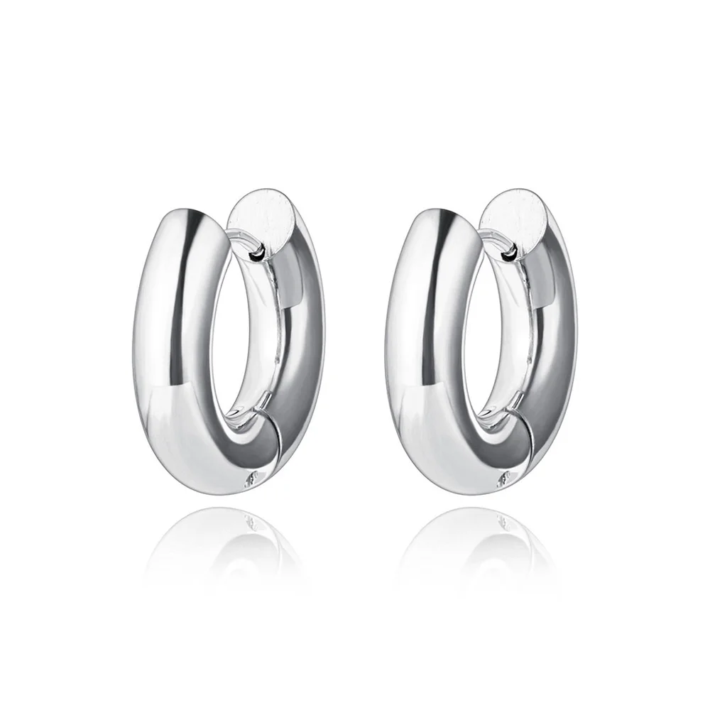 Lokaer 18K Gold Plated Stainless Steel Huggie Earrings Fashion Small Hoop Earrings 20mm Gold Earring Jewelry For Women E22026