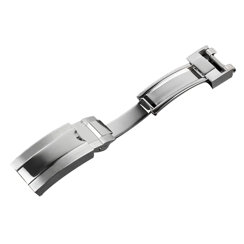 Bracelet de montre en acier inoxydable avec double sécurité, fermoir de déploiement, Rolex Submariner Oysterflex, Requigstuff, 9mm, 16mm