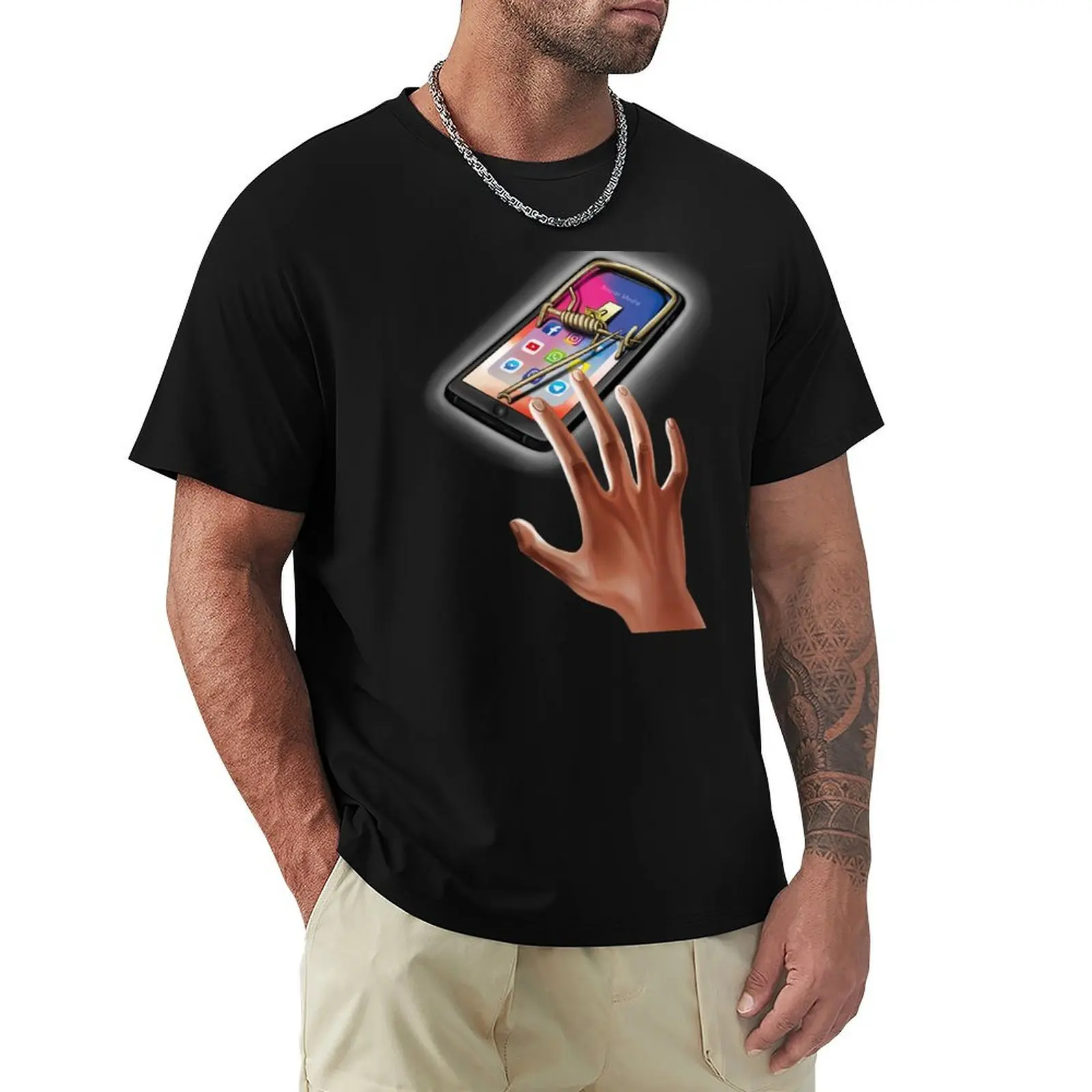Mouse Trap Device T-Shirt Plus Size Street Style Tee