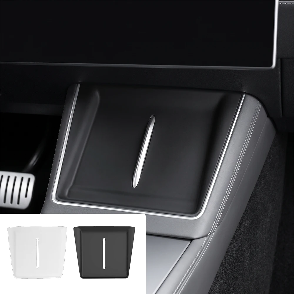 For TESLA Model Y L Car Central Control Wireless Charging Silica Gel Pad Auto Anti-Skid Charger Protector Cover Non-Slip Mat