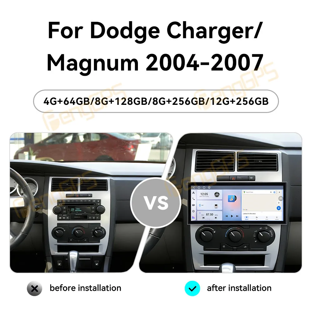 For Dodge Charger Magnum 2004-2007 Android Car Radio Multimedia Video Wireless Carplay Autoradio Stereo GPS Navigation Head Unit