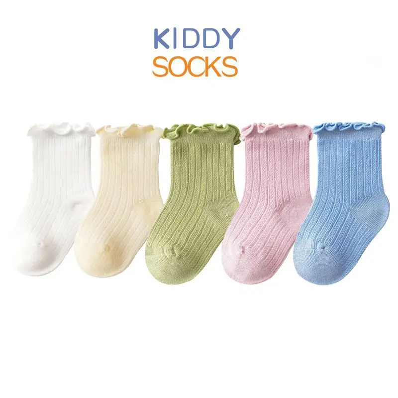 

Носки для маленьких девочек 0-5 лет, хлопковые мягкие детские носки, летние сетчатые тонкие носки для новорожденных для девочек, белые, зеленые носки