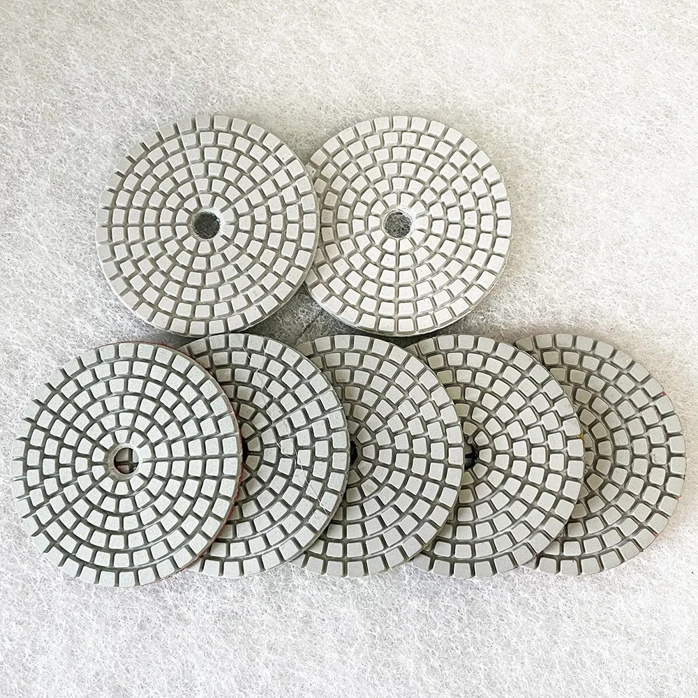 

5Pcs/Set 3 Inch 80mm White Diamond Wet Polishing Pads Kit Abrasive Tool For Grinding Granite Stone Concrete Marble Terrazzo