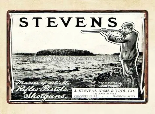 signs wholesale 1903 Ad J Stevens Rifle Pistol Shotgun Hunting metal tin sign