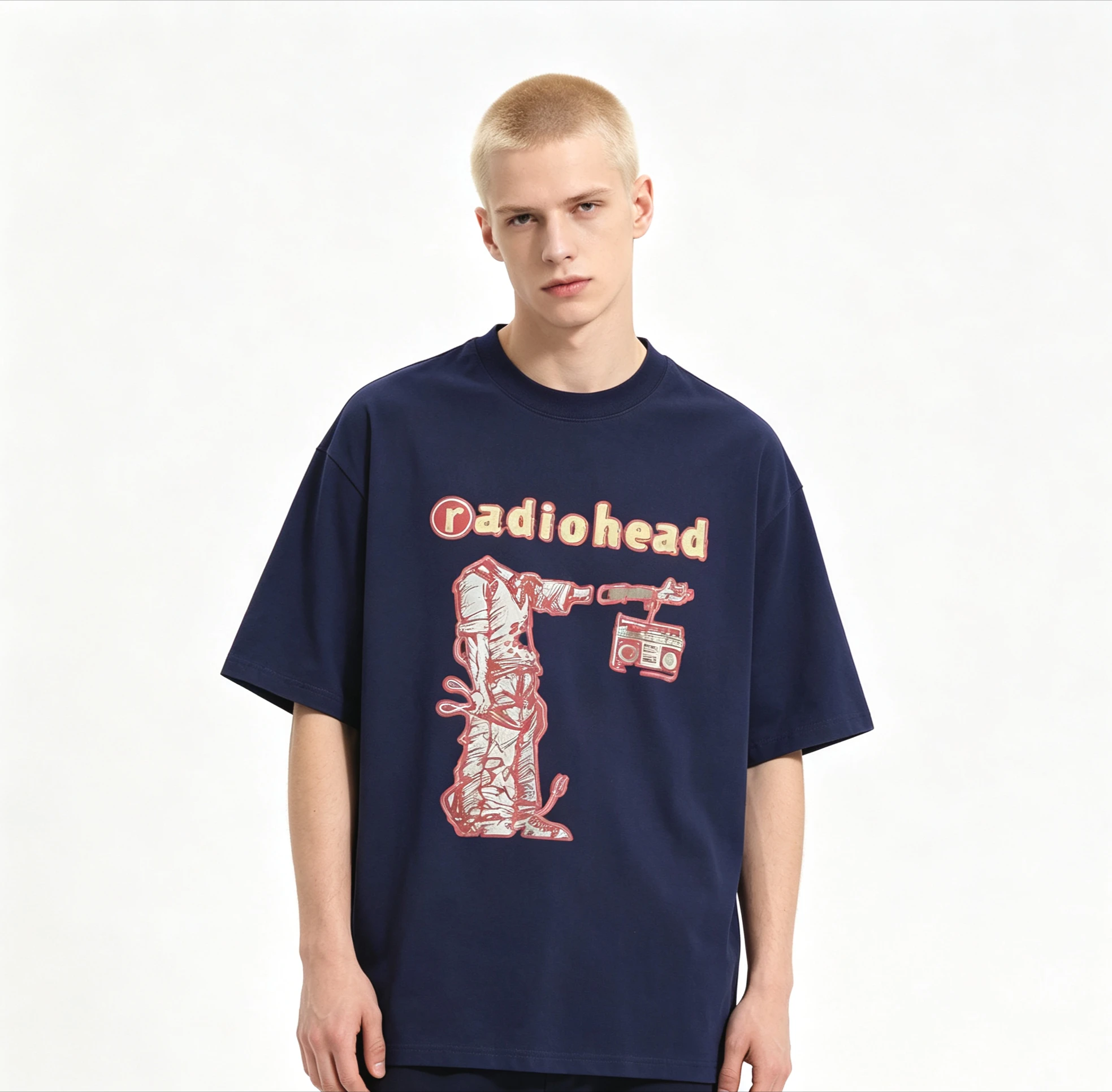 2026 Summer Hot Sale Rock Band Radiohead Graphic T-shirt Unisex Casual Soft Cotton T Shirt Y2K Harajuku Hip Hop Punk T-shirt