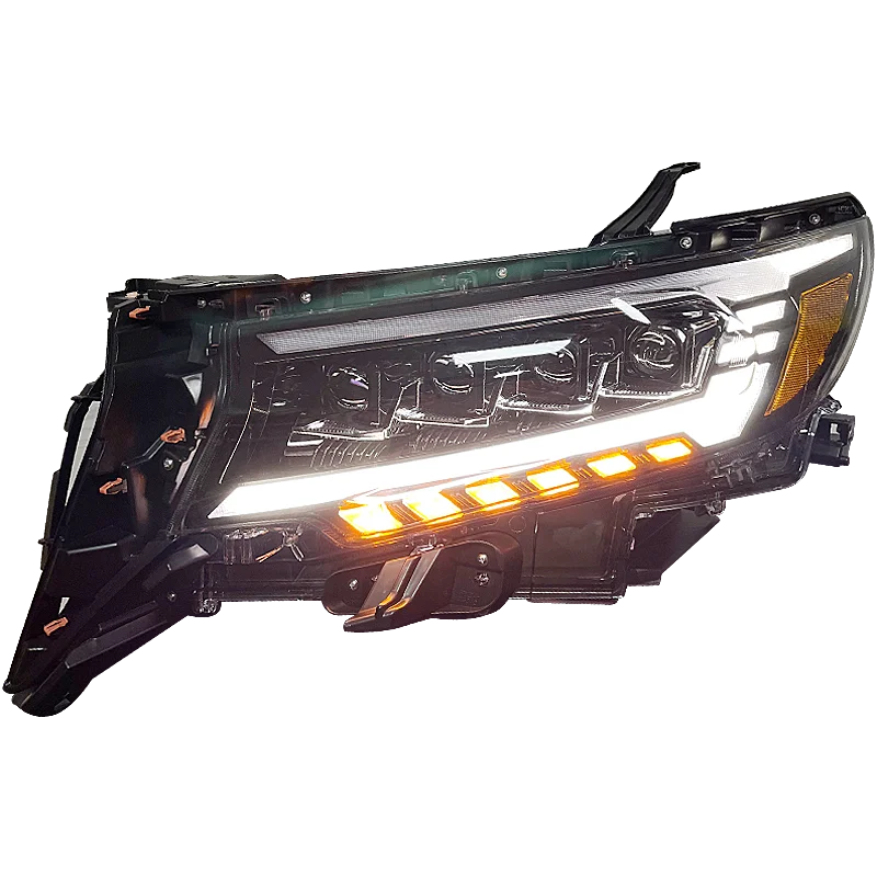

ATV Auto Led Headlight For 2018 Toyota Prado Headlight Assembly With LED Matrix Module Light Source Drl Devil Eyes