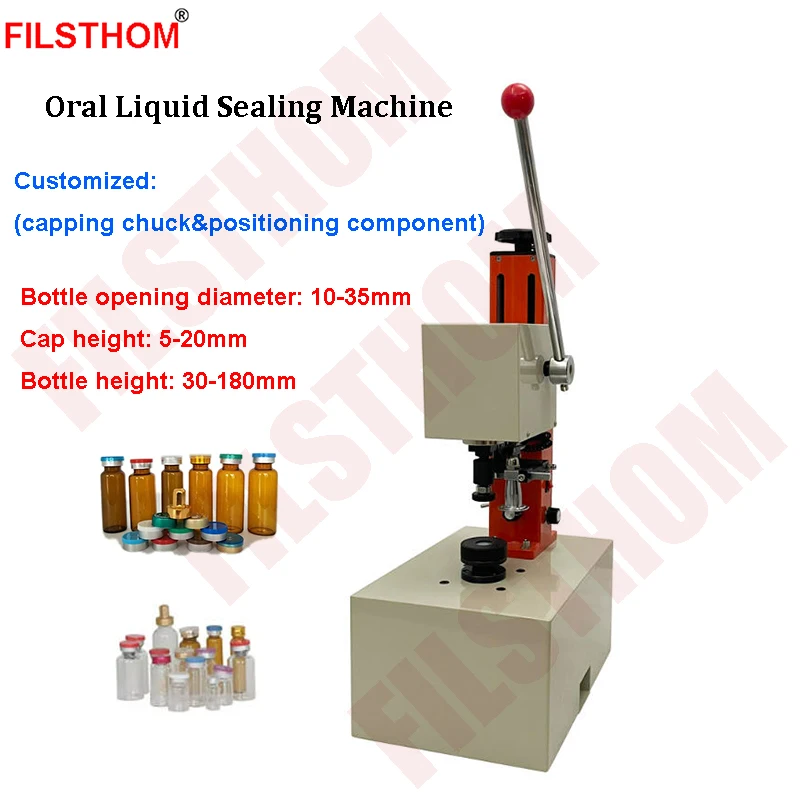 Oral Liquid Bottle Capping Sealing Machine Glass Bottle Vial Cap Locking Sealer Capper