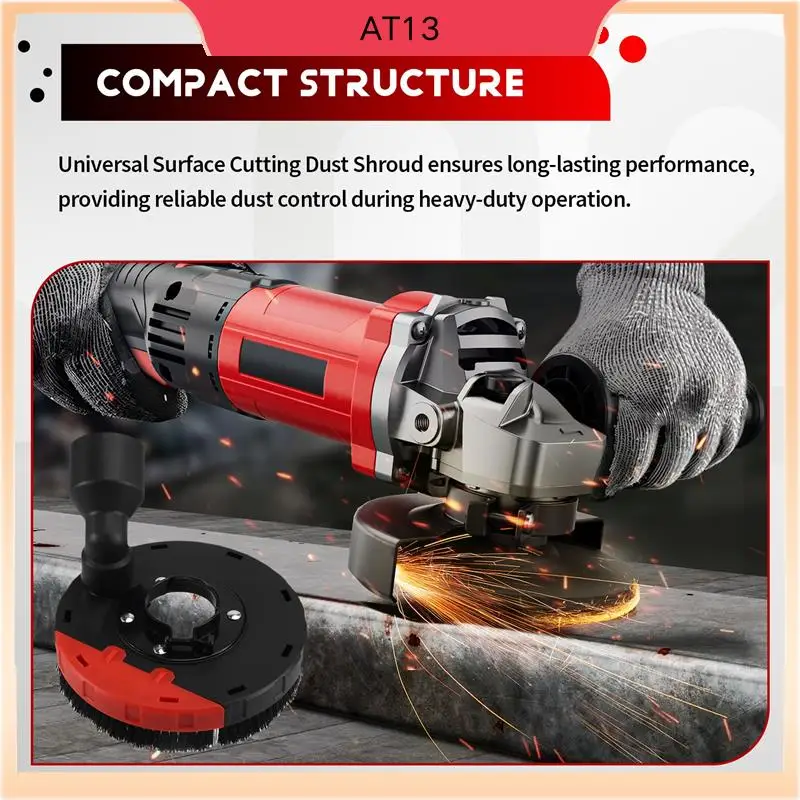 

AT13 2PCS Universal Surface Cutting Dust Shroud For 100-115 Angle Grinder Built-In Tight Bristles Dust Collector