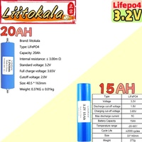 【Super Deal 2 lots 20%-OFF】LiitoKala 3.2V 20Ah 15AH Lifepo4 rechargeable Battery fr 12v 24v 36V 48V DIY Battery Pack