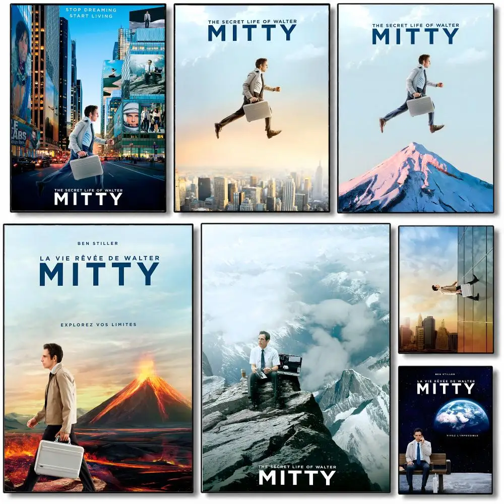 The Secret Life of Walter Mitty Movie Poster Wall Art Painting For Home Room Decoration Bedroom Wall Decor Waterproof Posters