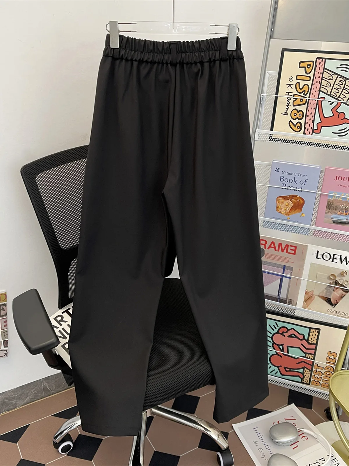 Casual Commute Straight Leg Men's Pants Iron-Free Simple Cool Brand Spring Autumn Loose Straight Casual Suit Pants