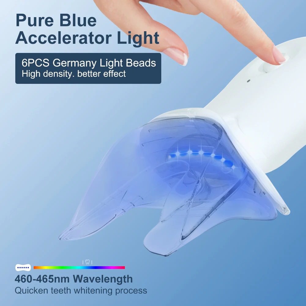 LED Teeth Whitening Light Whitening 6X Blue Light UV Light Bleaching Laser Teeth Bleaching Whiten Lamp Personal Home use