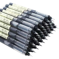 10pcs/set Needle Type Gel Ink Pens Black/Blue/Red 0.5mm Liquid Ballpoint Pen Students Stationery Home School Office Writing Tool